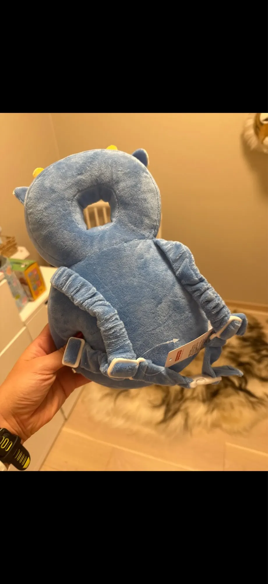 Customer photo of the baby head protector backpack